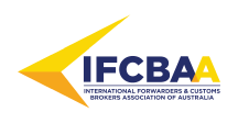 IFCBAA international forwarders & customers brokers association of Australia member logo golden logistics Australia