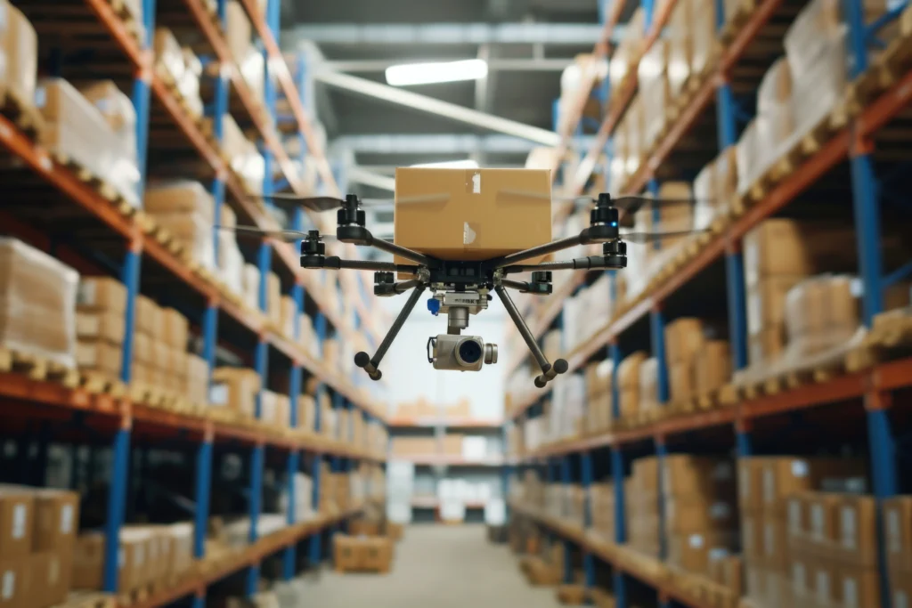 Drones being used for warehousing operations